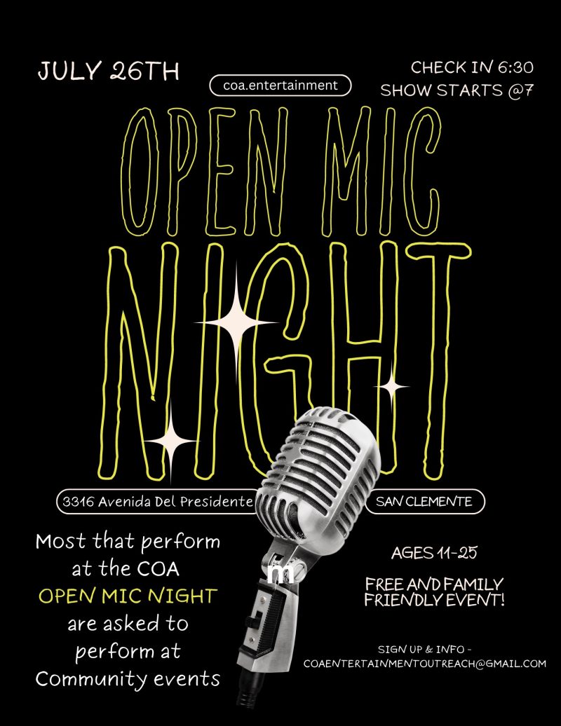 Open Mic Night for Youth and Young Adult